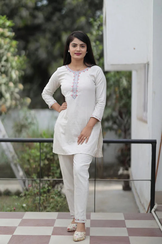 Khadi Handwork Coordset